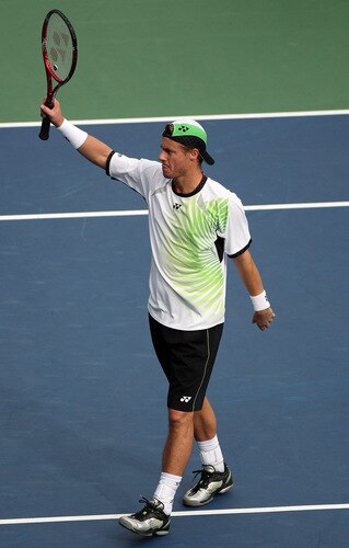 TOKYO - OCTOBER 09:  Lieyton Hewitt of Australia waves to the crowd after his match against Edouard Roger-Vasselin of France during day five of the Rakuten Open Tennis tournament at Ariake Colosseum on October 9, 2009 in Tokyo, Japan.  <br /><br /><span class="help">(Photo by Koichi Kamoshida/Getty Images)</span>
