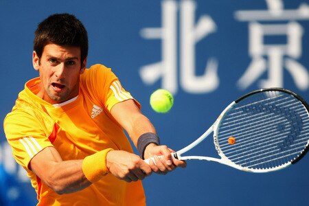 BEIJING - OCTOBER 09:  Novak Djokovic of Serbia returns a shot against Fernando Verdasco of Spain in the quarter-finals during day eight of the 2009 China Open at the National Tennis Centre on October 9, 2009 in Beijing, China.  <br /><br /><span class="help">(Photo by Feng Li/Getty Images)</span>
