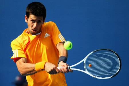 BEIJING - OCTOBER 09:  Novak Djokovic of Serbia returns a shot against Fernando Verdasco of Spain in the quarter-finals during day eight of the 2009 China Open at the National Tennis Centre on October 9, 2009 in Beijing, China.  <br /><br /><span class="help">(Photo by Feng Li/Getty Images)</span>