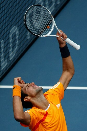 BEIJING - OCTOBER 09:  Novak Djokovic of Serbia celebrates winning against Fernando Verdasco of Spain in the quarter-finals during day eight of the 2009 China Open at the National Tennis Centre on October 9, 2009 in Beijing, China.  <br /><br /><span class="help">(Photo by Feng Li/Getty Images)</span>