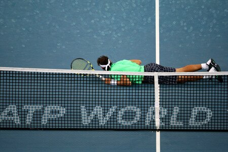 BEIJING - OCTOBER 09:  Rafael Nadal of Spain misses a shot against Marat Safin of Russia in the quarter-finals during day eight of the 2009 China Open at the National Tennis Centre on October 9, 2009 in Beijing, China. <br /><br /><span class="help">(Photo by Feng Li/Getty Images)</span>