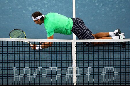 BEIJING - OCTOBER 09:  Rafael Nadal of Spain misses a shot against Marat Safin of Russia in the quarter-finals during day eight of the 2009 China Open at the National Tennis Centre on October 9, 2009 in Beijing, China.  <br /><br /><span class="help">(Photo by Feng Li/Getty Images)</span>