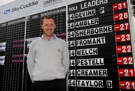 BROUGHTON, ENGLAND - OCTOBER 09: Patrick Devine of Royal Dublin poses for photos after winning  the SkyCaddie PGA Fourball Championship at Forest Pines Golf Club on October 09, 2009 in Broughton, England. <br /><br /><span class="help">(Photo by Tom Dulat/Getty Images)</span>