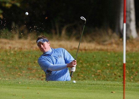 BROUGHTON, ENGLAND - OCTOBER 09: Stuart Taylor of Island plays out the bunker during the SkyCaddie PGA Fourball Championship at Forest Pines Golf Club on October 09, 2009 in Broughton, England. <br /><br /><span class="help">(Photo by Tom Dulat/Getty Images)</span>