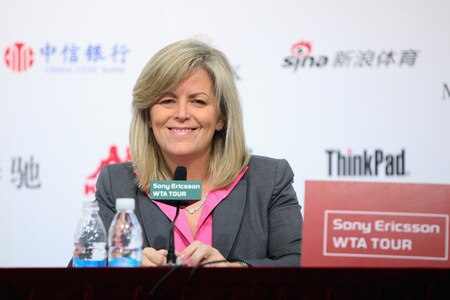 BEIJING - OCTOBER 10: Chairman and CEO of The Sony Ericsson WTA Tour Stacey Allaster attends a press conference held during day nine of the 2009 China Open at the National Tennis Centre on October 10, 2009 in Beijing, China.  <br /><br /><span class="help">(Photo by Feng Li/Getty Images)</span>