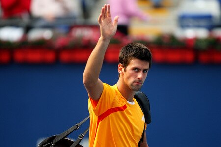 BEIJING - OCTOBER 10:  Novak Djokovic of Serbia gives regards to audiences after winning against Robin Soderling of Sweden in the Semifinals during day nine of the 2009 China Open at the National Tennis Centre on October 10, 2009 in Beijing, China.<br /><br /><span class="help">(Photo by Feng Li/Getty Images)</span>