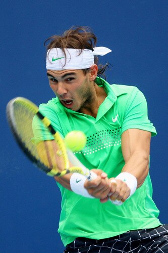 BEIJING - OCTOBER 10: Rafael Nadal of Spain returns a shot against Marin Cilic of Croatia in the Semifinals during day nine of the 2009 China Open at the National Tennis Centre on October 10, 2009 in Beijing, China.  <br /><br /><span class="help">(Photo by Feng Li/Getty Images)</span>