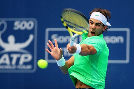 BEIJING - OCTOBER 10:  Rafael Nadal of Spain returns a shot against Marin Cilic of Croatia in the Semifinals during day nine of the 2009 China Open at the National Tennis Centre on October 10, 2009 in Beijing, China.  <br /><br /><span class="help">(Photo by Feng Li/Getty Images)</span>