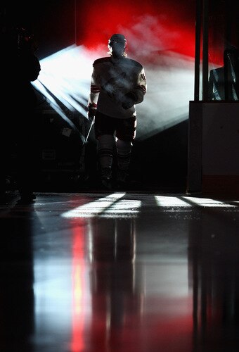 GLENDALE, AZ - OCTOBER 10:  Sami Lepisto #18 of the Phoenix Coyotes is introduced before the NHL game against the Columbus Blue Jackets at Jobing.com Arena on October 10, 2009 in Glendale, Arizona. The Blue Jackets defeated the Coyotes 2-0.  <br /><br /><span class="help">(Photo by Christian Petersen/Getty Images)</span>