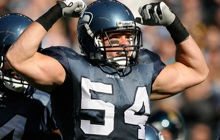 SEATTLE - OCTOBER 11:  Linebacker Will Herring #54 of the Seattle Seahawks celebrates after sacking quarterback David Garrard of the Jacksonville Jaguars on October 11, 2009 at Qwest Field in Seattle, Washington. The Seahawks defeated the Jaguars 41-0. <br /><br /><span class="help">(Photo by Otto Greule Jr/Getty Images)</span>