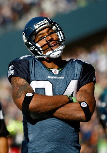 SEATTLE, WA - OCTOBER 11:  T. J. Houshmandzadeh #84 of the Seattle Seahawks celebrates scoring a touchdown against the Jacksonville Jaguars at Qwest Field on October 11, 2009 in Seattle, Washington.  <br /><br /><span class="help">(Photo by Jonathan Ferrey/Getty Images)</span>