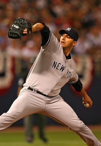 MINNEAPOLIS - OCTOBER 11: Andy Pettitte #46 of the New York Yankees delivers the ball against the Minnesota Twins in Game Three of the ALDS during the 2009 MLB Playoffs at the Hubert H. Humphrey Metrodome on October 11, 2009 in Minneapolis, Minnesota. <br /><br /><span class="help">(Photo by Jonathan Daniel/Getty Images)</span>