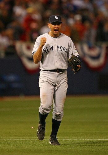 MINNEAPOLIS - OCTOBER 11: Alex Rodriguez #13 of the New York Yankees celebrates a win over the Minnesota Twins in Game Three of the ALDS during the 2009 MLB Playoffs at the Hubert H. Humphrey Metrodome on October 11, 2009 in Minneapolis, Minnesota. <br /><br /><span class="help">(Photo by Jonathan Daniel/Getty Images)</span>