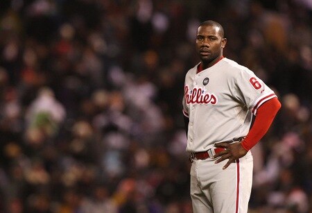 DENVER - OCTOBER 11:  Ryan Howard #6 of the Philadelphia Phillies reacts after making the third out of the fifth inning against the Colorado Rockies in Game Three of the NLDS during the 2009 MLB Playoffs at Coors Field on October 11, 2009 in Denver, Colorado. <br /><br /><span class="help">(Photo by Jed Jacobsohn/Getty Images)</span>