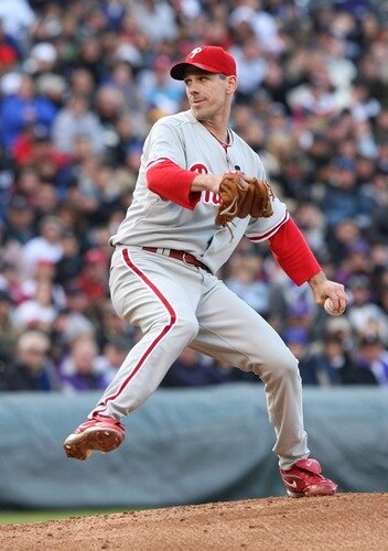 DENVER - OCTOBER 11:  Cliff Lee #34 of the Philadelphia Phillies pitches against the Colorado Rockies in Game Four of the NLDS during the 2009 MLB Playoffs at Coors Field on October 12, 2009 in Denver, Colorado. <br /><br /><span class="help">(Photo by Jed Jacobsohn/Getty Images)</span>