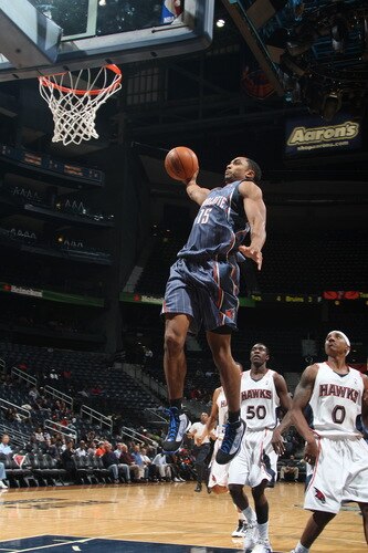 ATLANTA - OCTOBER 12: Gerald Henderson #15 of the Charlotte Bobcats dunks against the Atlanta Hawks during a preseason game on October 12, 2009 at Philips Arena in Atlanta, Georgia.  <br /><br /><span class="help">(Photo by Scott Cunningham/NBAE via Getty Images)</span>