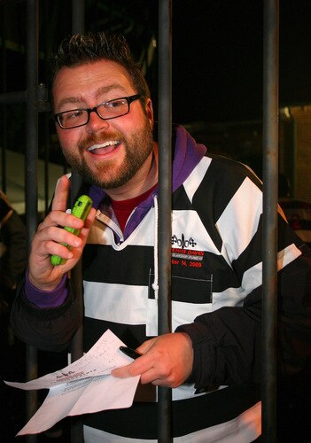 DAVIDSON, NC - OCTOBER 14:  Speed Channel On Air Talent Rutledge Wood is locked up for charity at the NASCAR Second Annual Jail & Bail held at Brickhouse Tavern  October 14, 2009 in Davidson, North Carolina.  Funds raised during the event will go to The NASCAR Foundation and Brienne Davis Scholarship Fund.  <br /><br /><span class="help">(Photo by Jason Smith/Getty Images)</span>