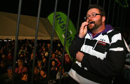 DAVIDSON, NC - OCTOBER 14:  Speed Channel On Air Talent Rutledge Wood is locked up for charity at the NASCAR Second Annual Jail & Bail held at Brickhouse Tavern  October 14, 2009 in Davidson, North Carolina.  Funds raised during the event will go to The NASCAR Foundation and Brienne Davis Scholarship Fund.  <br /><br /><span class="help">(Photo by Jason Smith/Getty Images)</span>