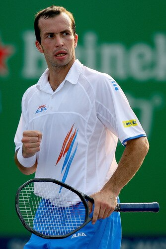 SHANGHAI, CHINA - OCTOBER 15:  Radek Stepanek of the Czech Republic celebrates a point against Stanilas Wawrinka of Switzerland during day five of the 2009 Shanghai ATP Masters 1000 at Qi Zhong Tennis Centre on October 15, 2009 in Shanghai, China.  <br /><br /><span class="help">(Photo by Matthew Stockman/Getty Images)</span>