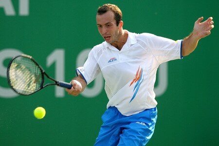 SHANGHAI, CHINA - OCTOBER 15:  Radek Stepanek of the Czech Republic returns a shot to Stanilas Wawrinka of Switzerland during day five of the 2009 Shanghai ATP Masters 1000 at Qi Zhong Tennis Centre on October 15, 2009 in Shanghai, China.  <br /><br /><span class="help">(Photo by Matthew Stockman/Getty Images)</span>