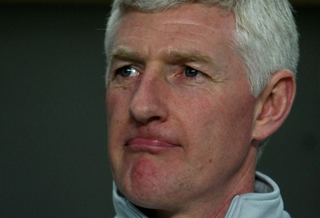 PRAGUE, CZECH REPUBLIC - OCTOBER 14:  Head coach Nigel Worthington of Northern Ireland looks on during the FIFA 2010 World Cup Group 3 Qualifier match between Czech Republic and Northern Ireland at the Synot Tip Arena on October 14, 2009 in Prague, Czech Republic.  <br /><br /><span class="help">(Photo by Alexander Hassenstein/Getty Images)</span>