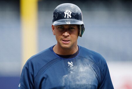 NEW YORK - OCTOBER 14:  Alex Rodriguez #13 of the New York Yankees talks with teammates during workouts on October 14, 2009 at Yankee Stadium in the Bronx borough of New York City.  <br /><br /><span class="help">(Photo by Jared Wickerham/Getty Images)</span>