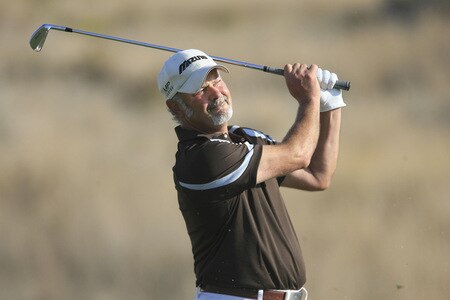 MARBELLA, SPAIN - OCTOBER 16:  Gordon Brand Jnr of Scotland plays his tee shot during the first round of the Benahavis Senior Masters at La Quinta Golf & Country Club on October 16, 2009 in Marbella, Spain.  <br /><br /><span class="help">(Photo by Phil Inglis/Getty Images)</span>