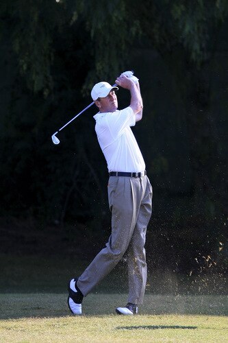 MARBELLA, SPAIN - OCTOBER 16:  Ross Drummond of Scotland plays his tee shot during the first round of the Benahavis Senior Masters at La Quinta Golf & Country Club on October 16, 2009 in Marbella, Spain.  <br /><br /><span class="help">(Photo by Phil Inglis/Getty Images)</span>