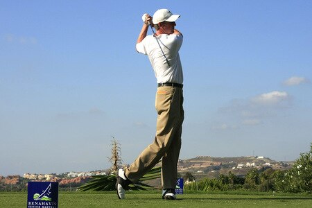 MARBELLA, SPAIN - OCTOBER 16:  Ross Drummond of Scotland plays his tee shot during the first round of the Benahavis Senior Masters at La Quinta Golf & Country Club on October 16, 2009 in Marbella, Spain.  <br /><br /><span class="help">(Photo by Phil Inglis/Getty Images)</span>