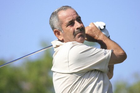 MARBELLA, SPAIN - OCTOBER 16:  Sam Torrance of Scotland plays his tee shot during the first round of the Benahavis Senior Masters at La Quinta Golf & Country Club on October 16, 2009 in Marbella, Spain.  <br /><br /><span class="help">(Photo by Phil Inglis/Getty Images)</span>
