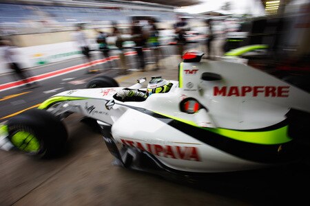 SAO PAULO, BRAZIL - OCTOBER 16:  Jenson Button of Great Britain and Brawn GP exits his team garage during practice for the Brazilian Formula One Grand Prix at the Interlagos Circuit on October 16, 2009 in Sao Paulo, Brazil.  <br /><br /><span class="help">(Photo by Mark Thompson/Getty Images)</span>