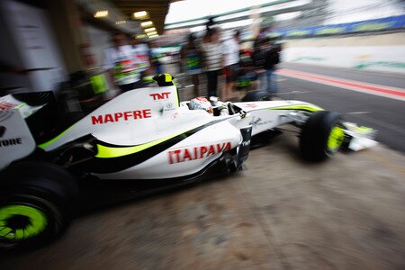 SAO PAULO, BRAZIL - OCTOBER 16:  Rubens Barrichello of Brazil and Brawn GP exits his team garage during practice for the Brazilian Formula One Grand Prix at the Interlagos Circuit on October 16, 2009 in Sao Paulo, Brazil.  <br /><br /><span class="help">(Photo by Mark Thompson/Getty Images)</span>