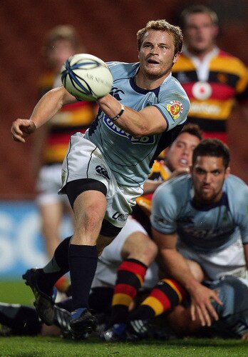 HAMILTON, NEW ZEALAND - OCTOBER 17: Luke Hamilton of Northland passes the ball out during the Air New Zealand Cup match between Waikato and Northland at Waikato Stadium on October 17, 2009 in Hamilton, New Zealand.  <br /><br /><span class="help">(Photo by Hannah Johnston/Getty Images)</span>