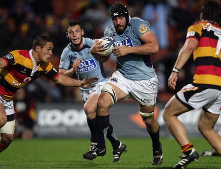 HAMILTON, NEW ZEALAND - OCTOBER 17: Matt Clutterbuck of Northland makes a break out during the Air New Zealand Cup match between Waikato and Northland at Waikato Stadium on October 17, 2009 in Hamilton, New Zealand.  <br /><br /><span class="help">(Photo by Hannah Johnston/Getty Images)</span>