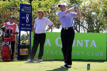 MARBELLA, SPAIN - OCTOBER 17:  Ross Drummond of Scotland in action during the second round of the Benahavis Senior Masters at La Quinta Golf & Country Club on October 17, 2009 in Marbella, Spain.  <br /><br /><span class="help">(Photo by Phil Inglis/Getty Images)</span>