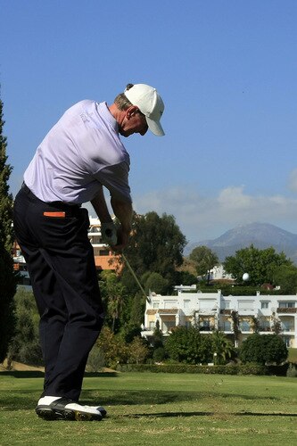 MARBELLA, SPAIN - OCTOBER 17:  Ross Drummond of Scotland in action during the second round of the Benahavis Senior Masters at La Quinta Golf & Country Club on October 17, 2009 in Marbella, Spain.  <br /><br /><span class="help">(Photo by Phil Inglis/Getty Images)</span>