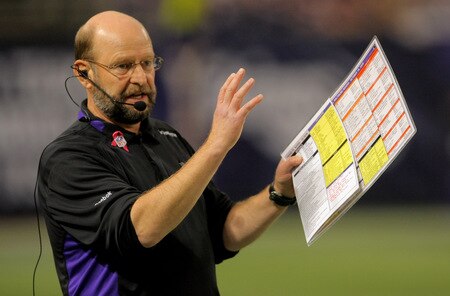 MINNEAPOLIS - OCTOBER 18:  Head coach Brad Childress of the Minnesota Vikings leads his team against the Baltimore Ravens during NFL action at Hubert H. Humphrey Metrodome on October 18, 2009 in Minneapolis, Minnesota.  <br /><br /><span class="help">(Photo by Doug Pensinger/Getty Images)</span>