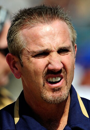 JACKSONVILLE, FL - OCTOBER 18: Head coach Steve Spagnuolo of the St. Louis Rams watches the action during the game against the Jacksonville Jaguars at Jacksonville Municipal Stadium on October 18, 2009 in Jacksonville, Florida. <br /><br /><span class="help">(Photo by Sam Greenwood/Getty Images)</span>