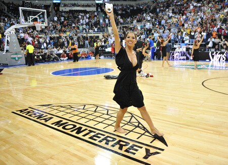 MONTERREY, MEXICO - OCTOBER 18: Dancers of the Phoenix Suns perform against the Philadelphia 76ers during the game on October 18, 2009 at the Arena Monterrey in Monterrey, Mexico.  <br /><br /><span class="help">(Photo by Jesse D. Garrabrant/NBAE via Getty Images)</span>
