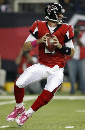 ATLANTA - OCTOBER 18:  Quarterback Matt Ryan #2 of the Atlanta Falcons looks to pass the ball in the second quarter of the game against the Chicago Bears at the Georgia Dome on October 18, 2009 in Atlanta, Georgia. <br /><br /><span class="help">(Photo by Kevin C. Cox/Getty Images)</span>