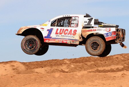 WITTMANN, AZ - OCTOBER 18:  LOORRS unlimited 4 driver Carl Renezeder competes in the Lucas Oil Off Road Racing Series on October 18, 2009 at the Speedworld Off Road Park in Wittmann, Arizona  <br /><br /><span class="help">(Photo by Christian Petersen/Getty Images)</span>