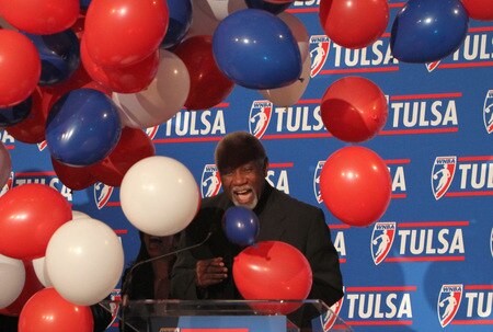 TULSA, OK - OCTOBER 20:  Tulsa Coach Nolan Richardson attends the WNBA press conference at the Mayo Hotel on October 20, 2009 in Tulsa Oklahoma.  The Detroit Shock are being sold and relocated to Tulsa. <br /><br /><span class="help">(Photo by Rich Crimi/NBAE via Getty Images)</span>