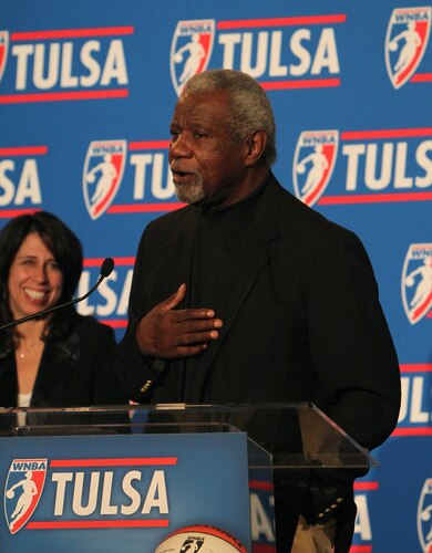 TULSA, OK - OCTOBER 20:  Tulsa Coach Nolan Richardson attends the WNBA press conference at the Mayo Hotel on October 20, 2009 in Tulsa Oklahoma.  The Detroit Shock are being sold and relocated to Tulsa. <br /><br /><span class="help">(Photo by Rich Crimi/NBAE via Getty Images)</span>