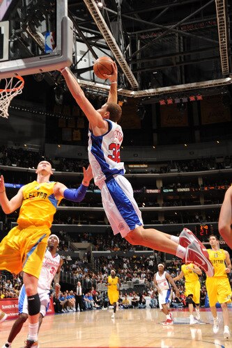 LOS ANGELES - OCTOBER 20:  Blake Griffin #32 of the Los Angeles Clippers goes up for a dunk during a game against Maccabi Electra Tel Aviv at Staples Center on October 20, 2009 in Los Angeles, California. <br /><br /><span class="help">(Photo by Andrew D. Bernstein/NBAE via Getty Images)</span>