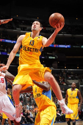 LOS ANGELES - OCTOBER 20:  Chuck Eidson #13 of Maccabi Electra Tel Aviv goes up for a shot against the Los Angeles Clippers at Staples Center on October 20, 2009 in Los Angeles, California. <br /><br /><span class="help">(Photo by Noah Graham/NBAE via Getty Images)</span>