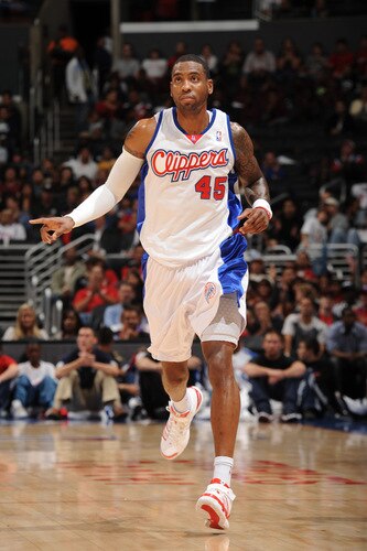 LOS ANGELES - OCTOBER 23: Rasual Butler #45 of the Los Angeles Clippers reacts after making a basket during a game against the New Orleans Hornets at Staples Center on October 23, 2009 in Los Angeles, California. <br /><br /><span class="help">(Photo by Noah Graham/NBAE via Getty Images)</span>