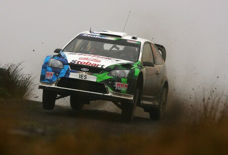 SENNYBRIDGE, WALES - OCTOBER 24:  Matthew Wilson of Great Britain and Stobart VK M-Sport Ford Rally Team drives the Ford Focus RS WRC 08 during stage nine of the Wales Rally GB at Halfway on October 24, 2009 in Sennybridge, Wales.  <br /><br /><span class="help">(Photo by Paul Gilham/Getty Images)</span>
