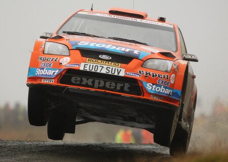 SENNYBRIDGE, WALES - OCTOBER 24:  Henning Solberg of Norway and Stobart VK M-Sport Ford Rally Team in action during stage 9 of the Wales Rally GB 2009 at Halfway on October 24, 2009 in Sennybridge, Wales.  <br /><br /><span class="help">(Photo by Bryn Lennon/Getty Images)</span>