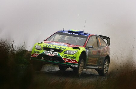 SENNYBRIDGE, WALES - OCTOBER 24:  Mikko Hirvonen of Finalnd and BP Ford Abu Dhabi World Rally Team drives the Ford Focus RS WRC 09 during stage nine of the Wales Rally GB at Halfway on October 24, 2009 in Sennybridge, Wales.  <br /><br /><span class="help">(Photo by Paul Gilham/Getty Images)</span>