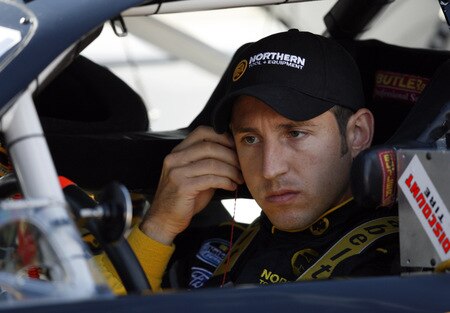 MEMPHIS, TN - OCTOBER 24:   Erik Darnell, driver of the #6 Nothern Tool/Equipment Ford sits in his car on the grid during qualifying for the NASCAR Nationwide series Kroger 'On Track For Cure' 250 race at the Memphis Motorsports Park on October 24, 2009 in Memphis, Tennessee.  <br /><br /><span class="help">(Photo by John Sommers II/Getty Images)</span>